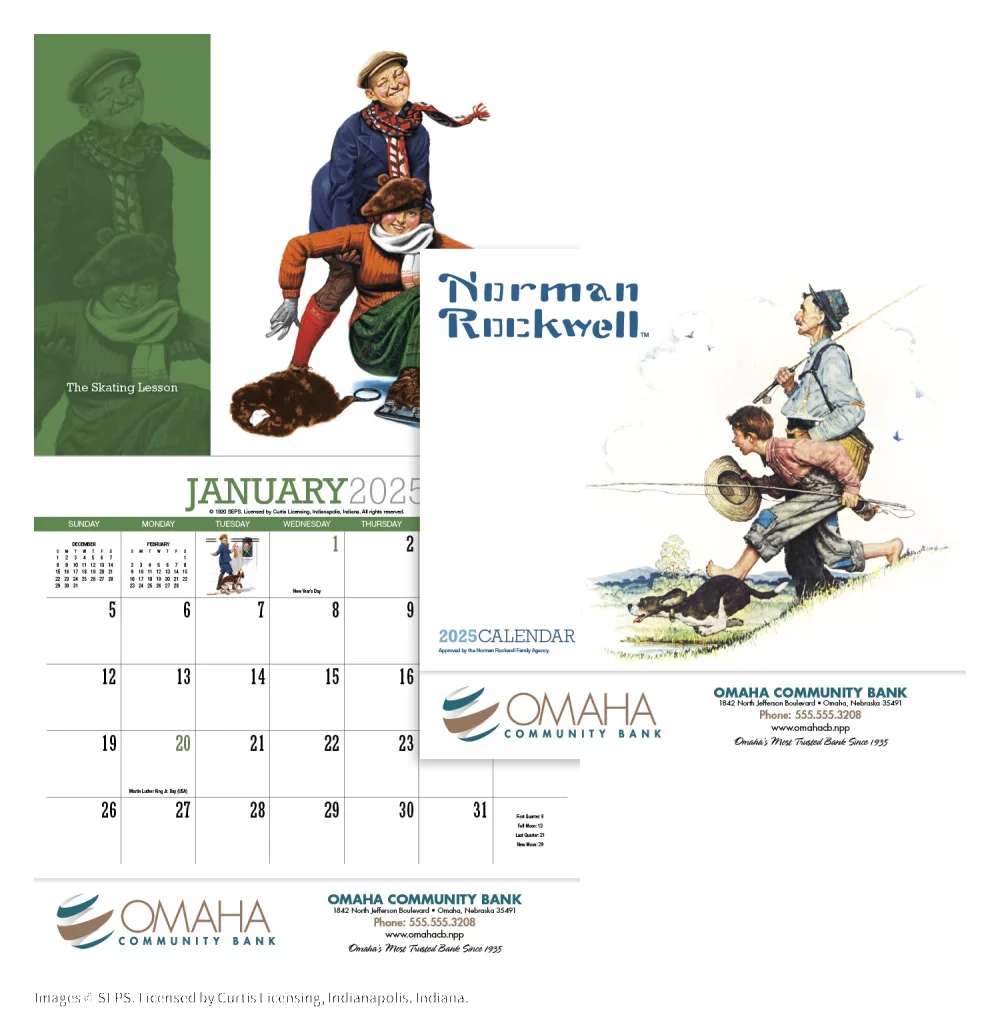 Norman Rockwell Appointment Calendar - Stapled