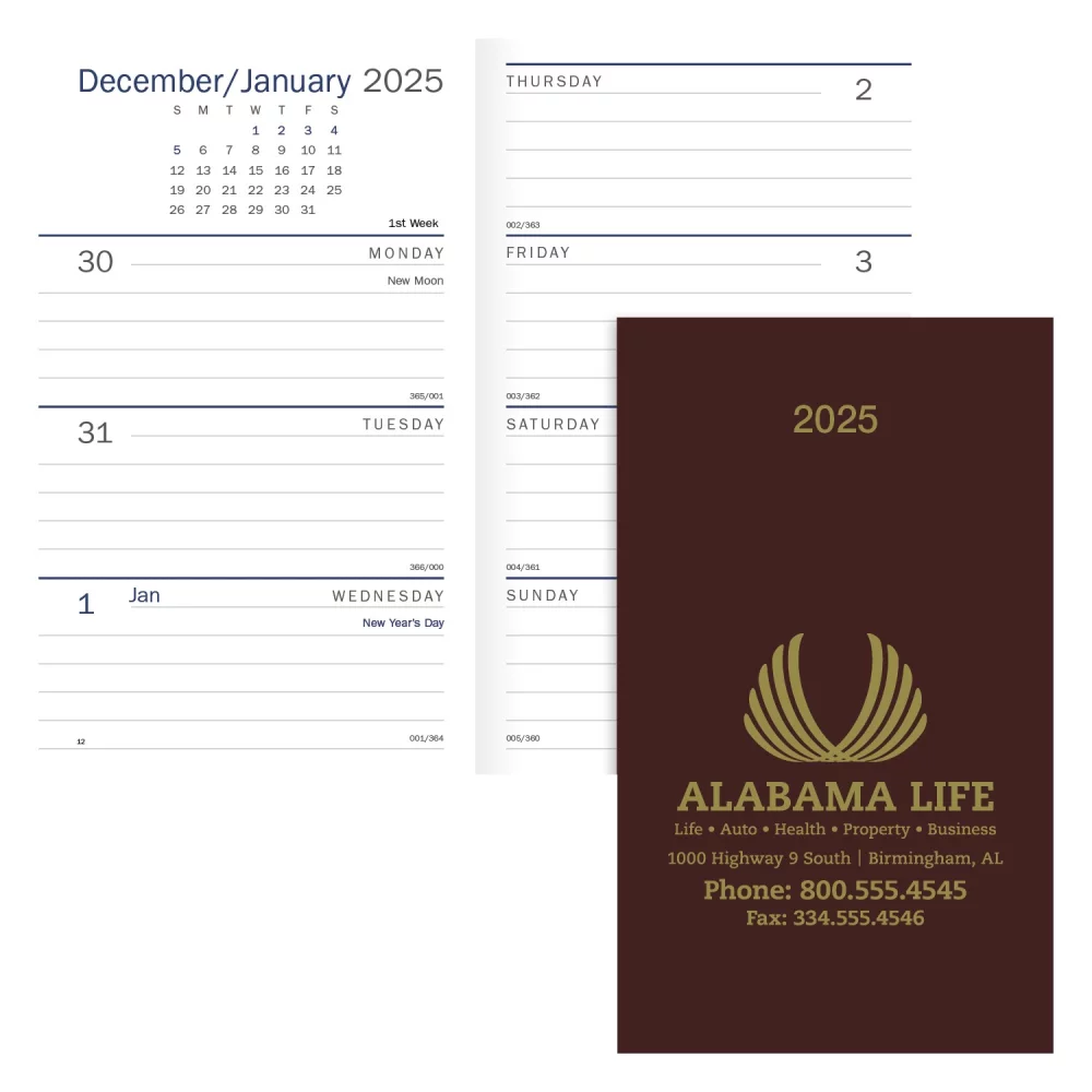 Agenda de poche hebdomadaire classique