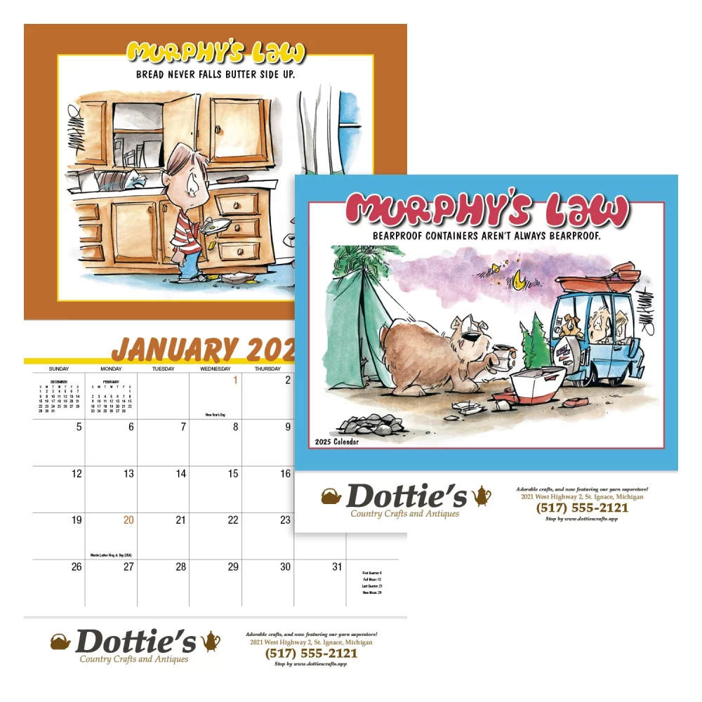 Calendrier des rendez-vous de la loi de Murphy - Agrafé