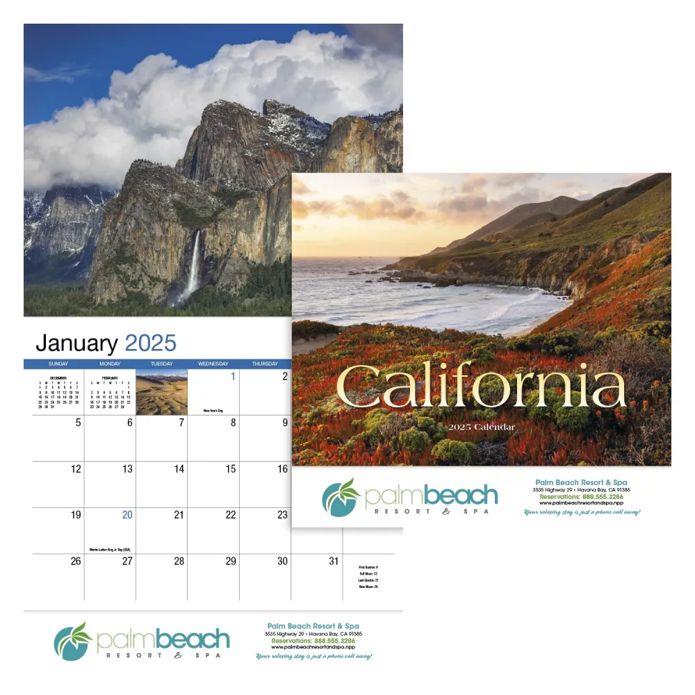 Calendrier des rendez-vous de Californie - Agrafé