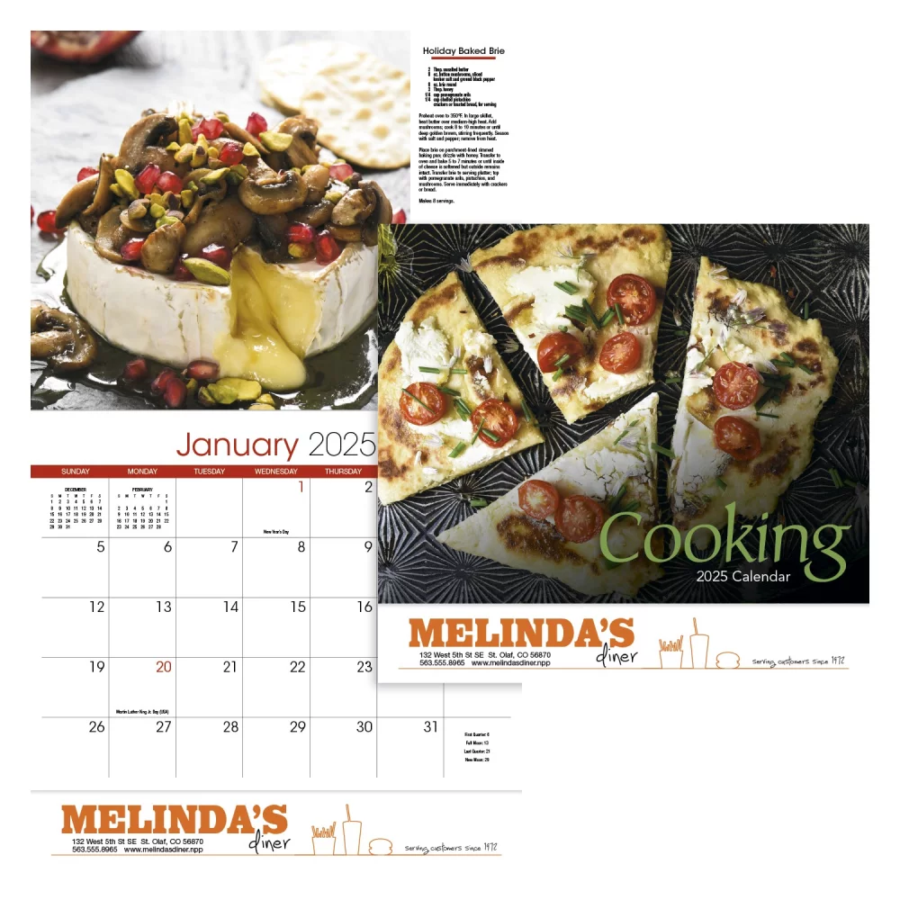 Calendrier des rendez-vous de cuisine - Agrafé