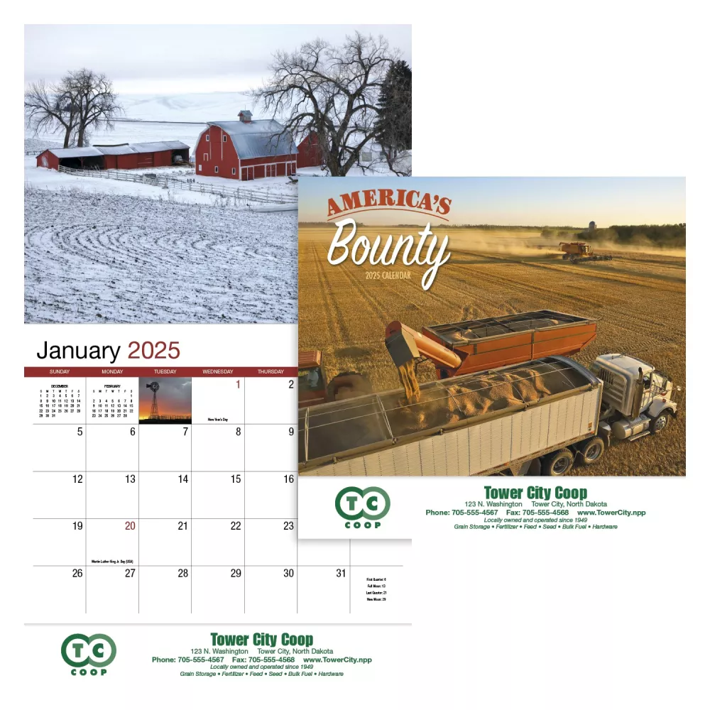 Calendrier de rendez-vous America's Bounty - Agrafé