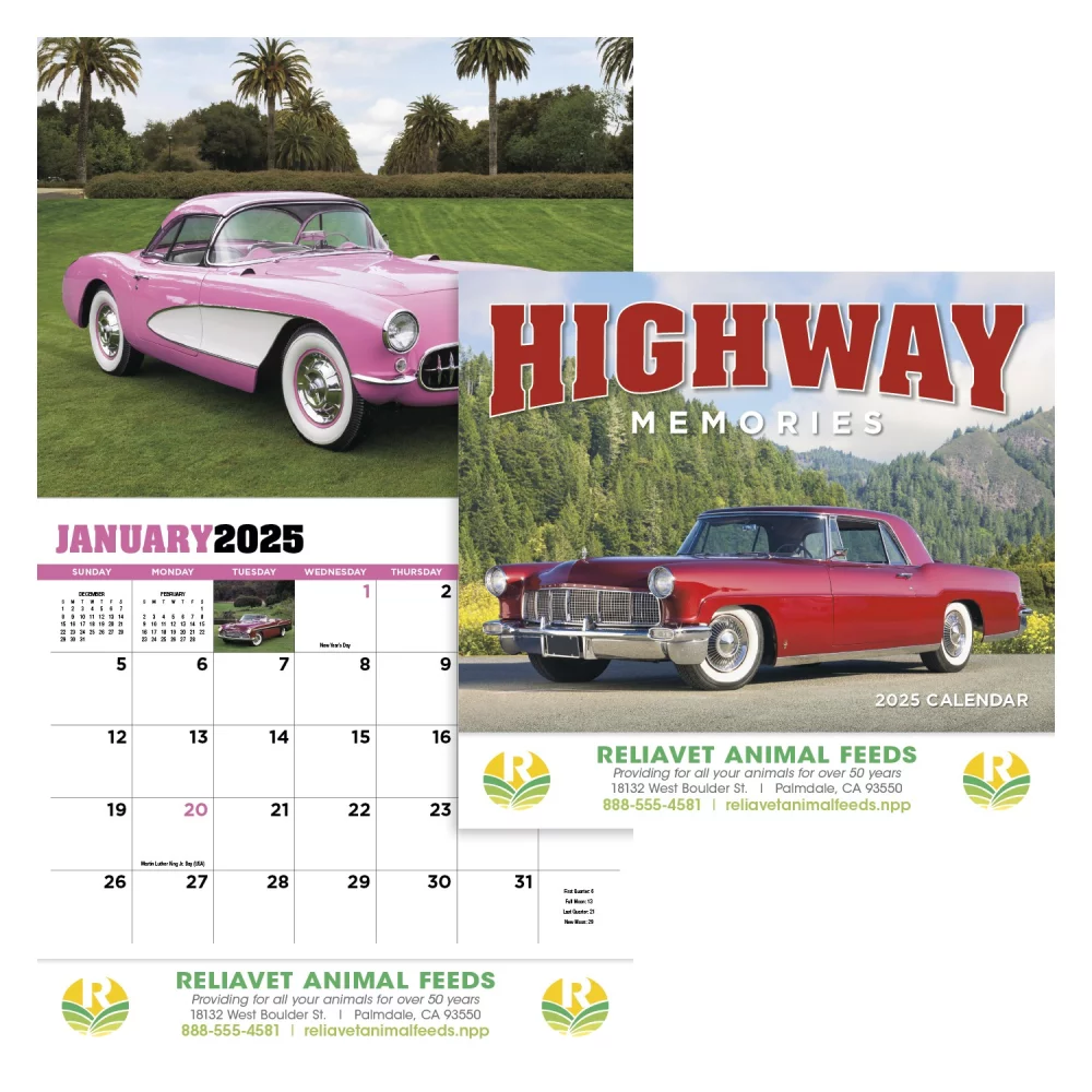 Calendrier de rendez-vous Highway Memories - Agrafé