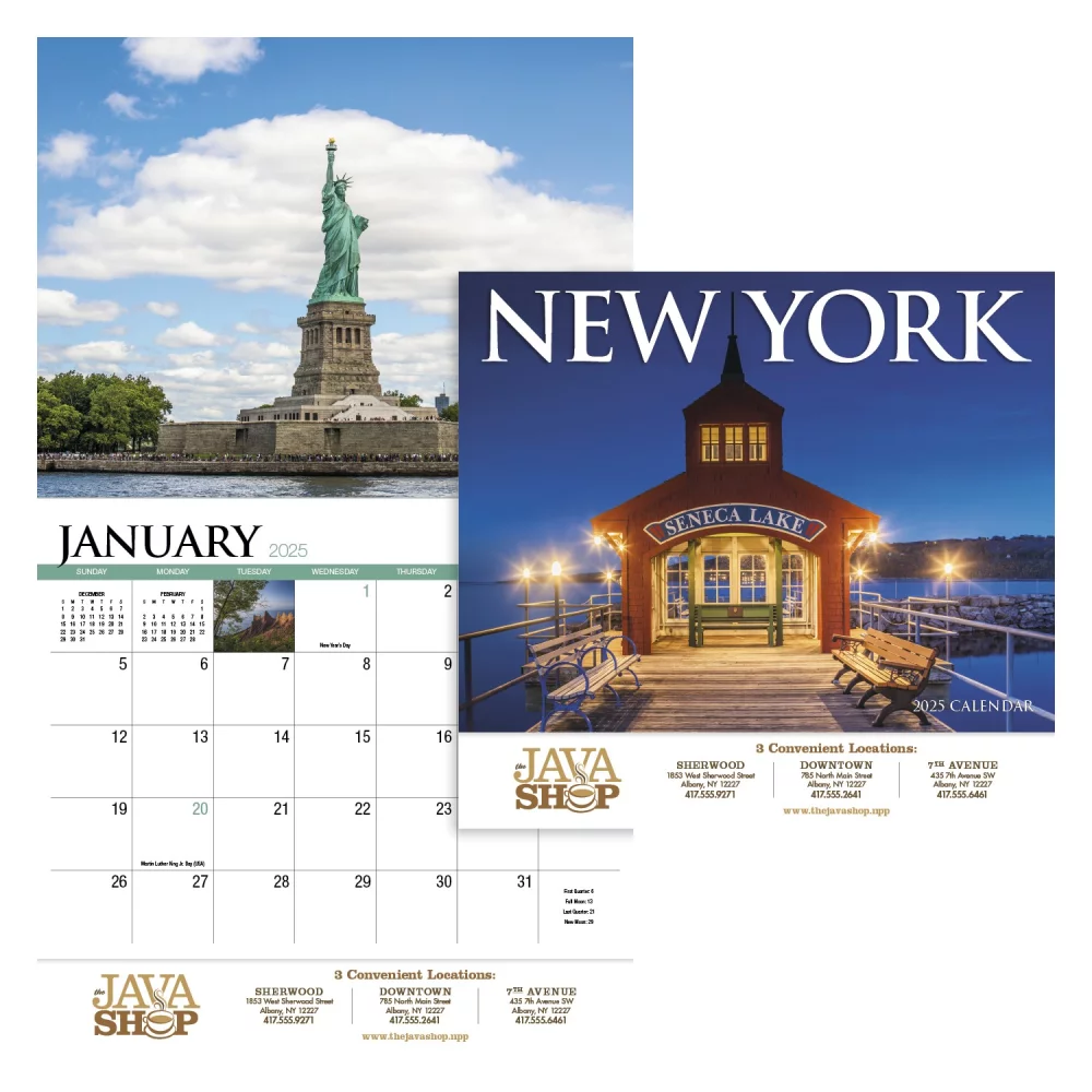 Calendrier de rendez-vous de New York - Agrafé