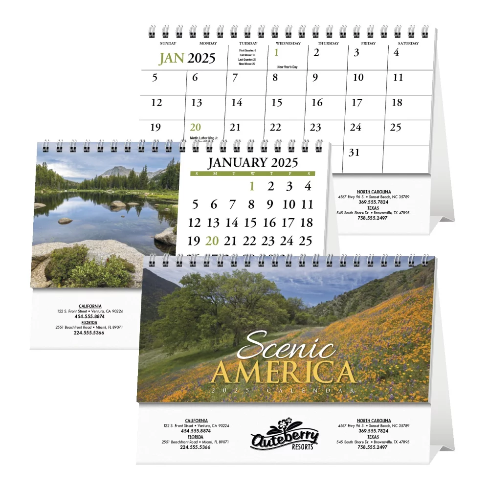 Calendrier de bureau Scenic America
