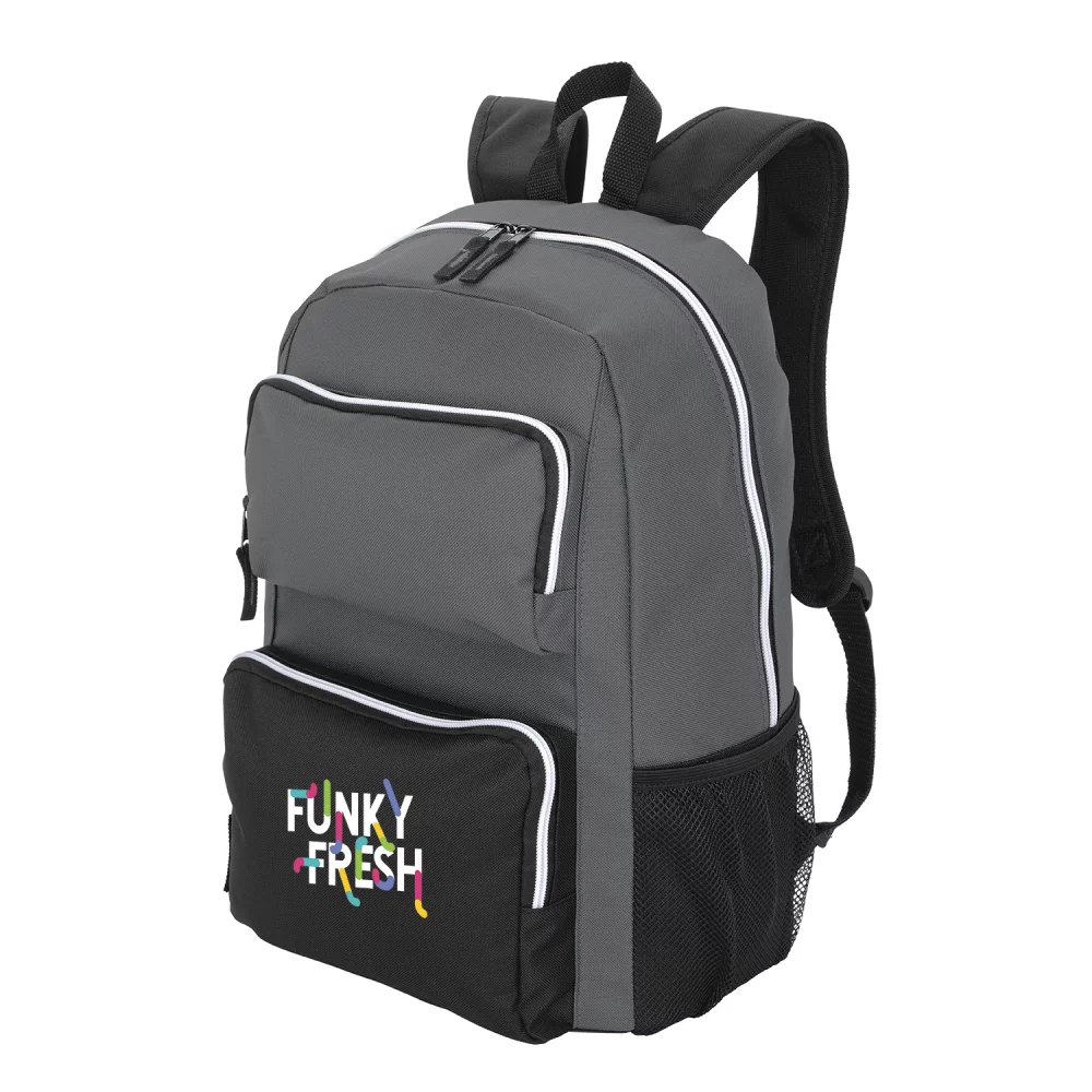 Sac à dos pour ordinateur à double poche en RPET