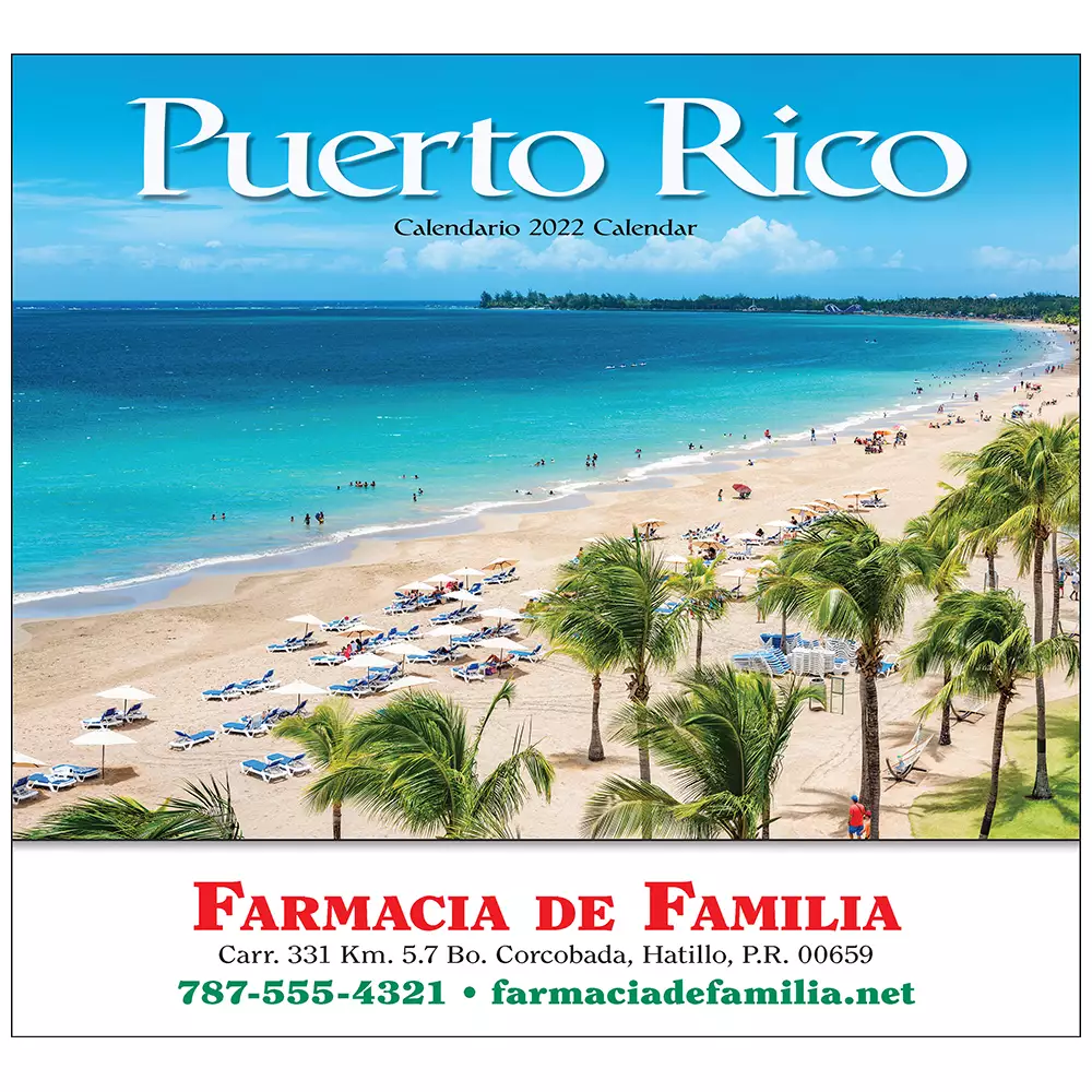 Calendrier des rendez-vous de Porto Rico (bilingue)