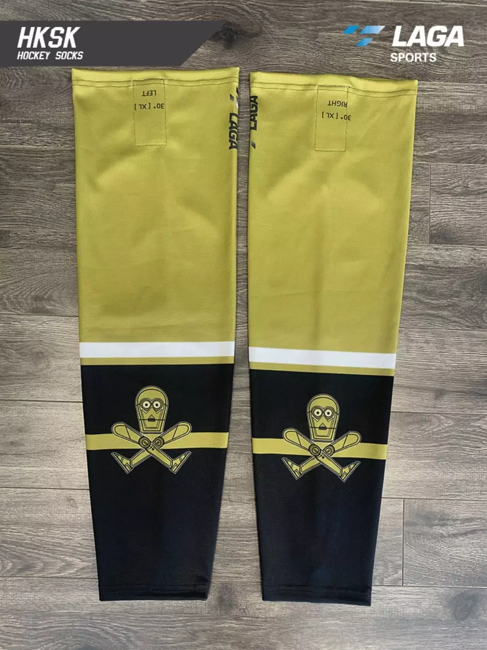Chaussettes de hockey sublimées personnalisées