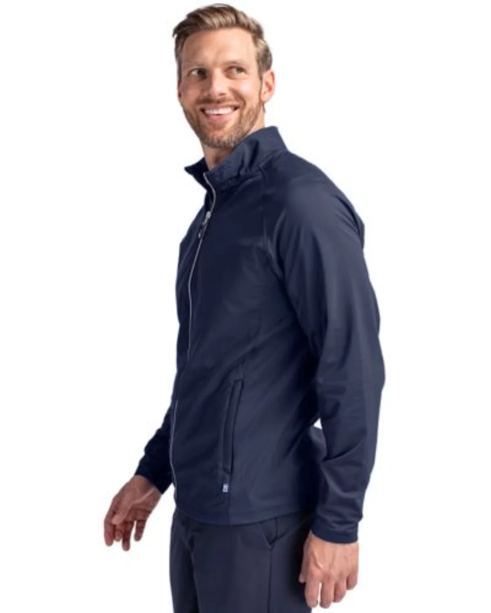 Veste zippée Cutter & Buck Adapt Eco Knit Hybrid recyclée pour homme grande taille