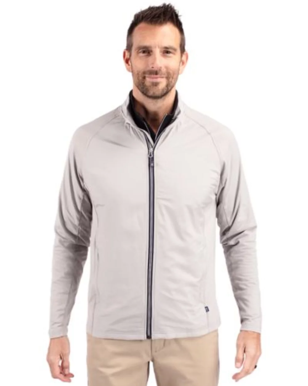 Cutter & Buck Adapt Eco Knit Hybrid Recycled Mens Big & Tall Full Zip Jacket