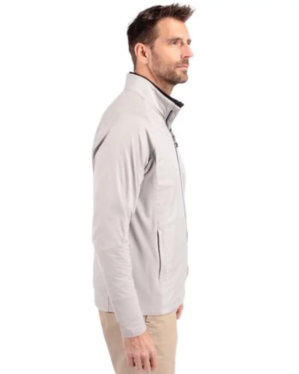 Veste zippée Cutter & Buck Adapt Eco Knit Hybrid recyclée pour homme grande taille