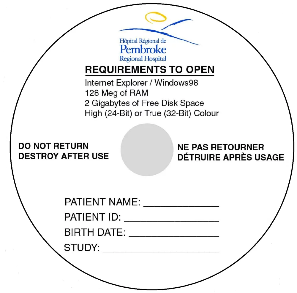 DVD-R, Disque, 5" pour l'industrie médicale 4,7 Go