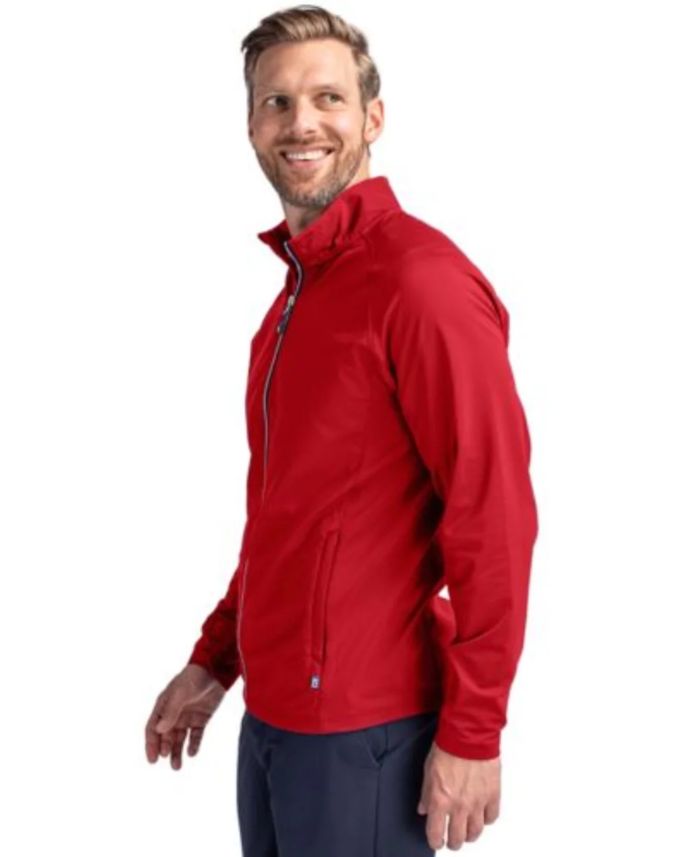 Cutter & Buck Adapt Eco Knit Hybrid Recycled Mens Big & Tall Full Zip Jacket