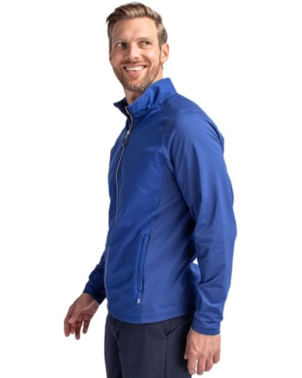 Veste zippée Cutter & Buck Adapt Eco Knit Hybrid recyclée pour homme grande taille