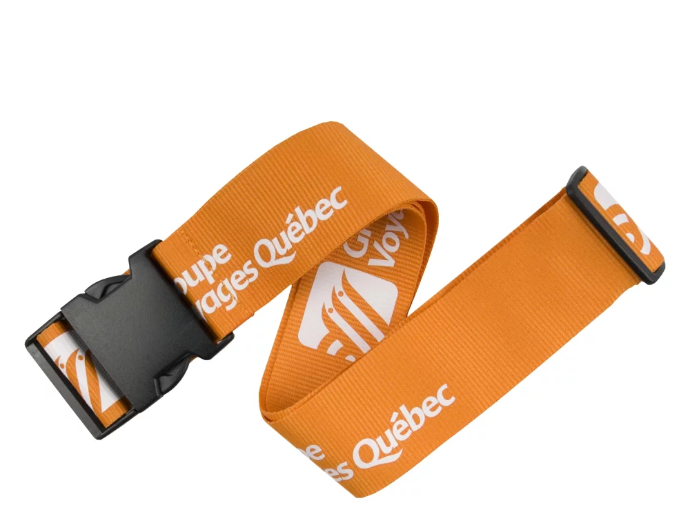 Courroie de bagages 2'' x 70'' sérigraphiée