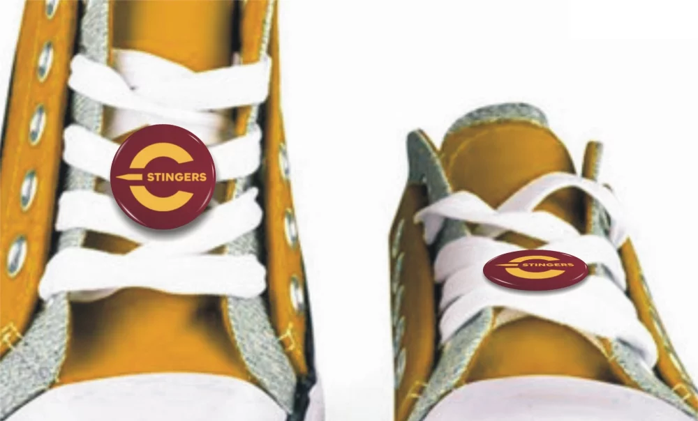 Button - Round 1'' Shoelaces Charm - Printed digitally 4 color process