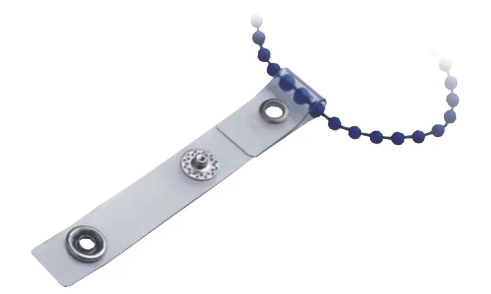 Adaptateur de sangle en PVC 3-3/8'' transparent pour chaîne de cou