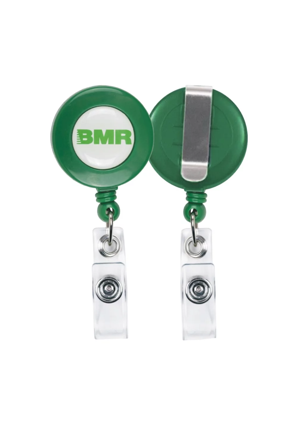 Retractable Holder Round - Printed 4 color process and epoxy dome