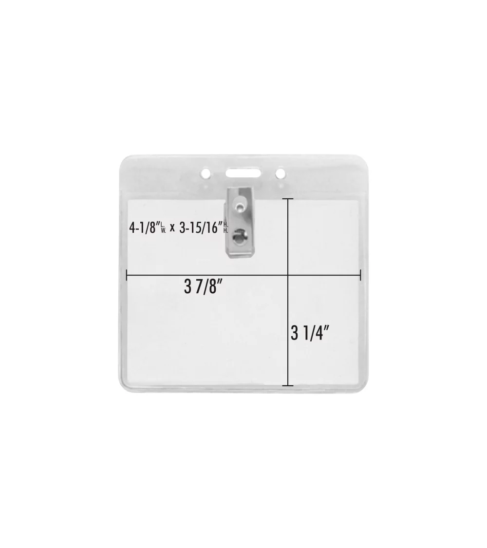 Porte-badge en vinyle avec pochette pour convention et clip