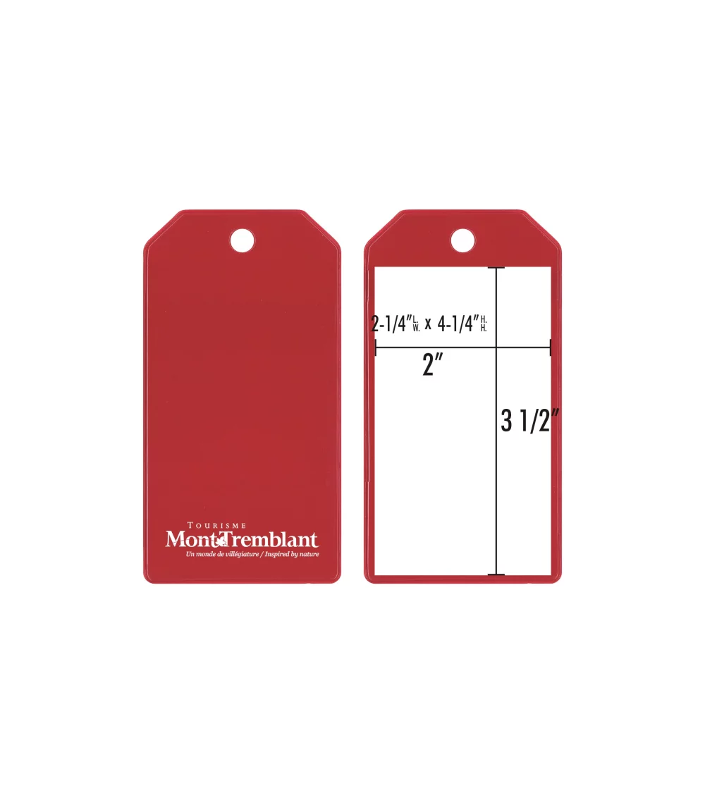 Luggage vinyl ID badge holder 2-1/4'' x 4-1/4'' - Printed Hot Stamping