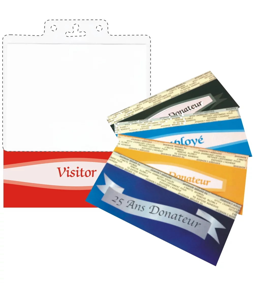 Title Band 4 color process 4-5/8''W x 2-3/8''H 8pts with adhesive stripe