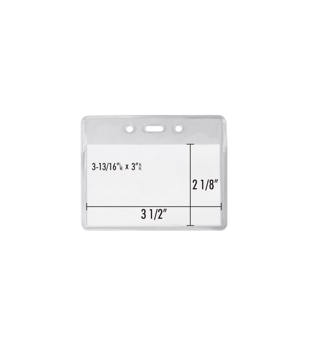 ID badge holder Vinyl convention pouch (double top)