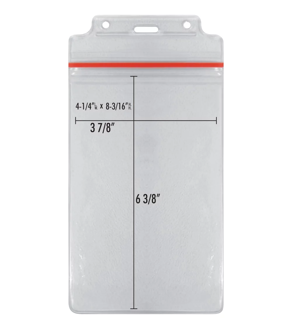 ID badge holder Vinyl convention pouch all seasons ''GRAND PRIX'' ''Zip lock'' closing