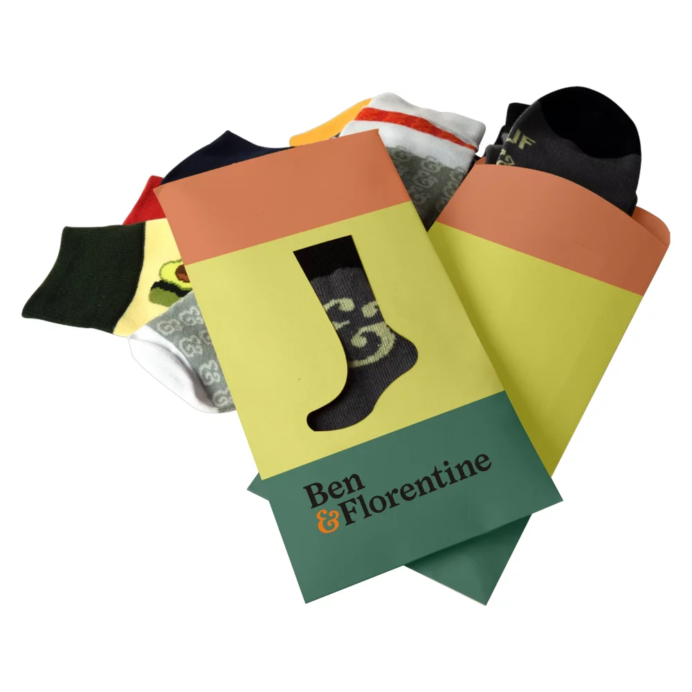 Enveloppe pour chaussettes imprimée : 5-1/2'' x 10-1/2''