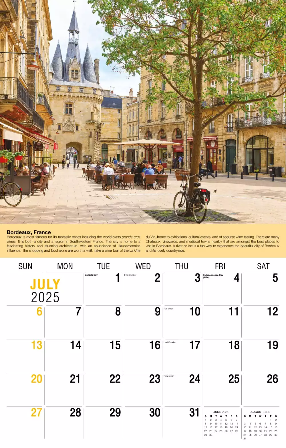 Calendrier mural Galleria 2025 Voyages dans le monde