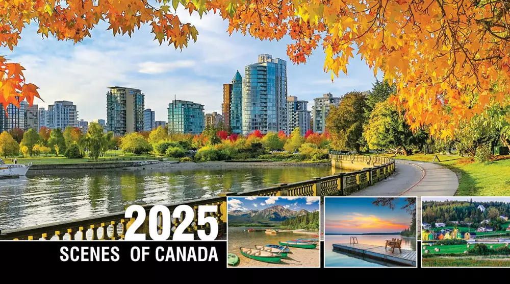 Scènes du Canada (anglais) Calendrier de bureau à chevalet