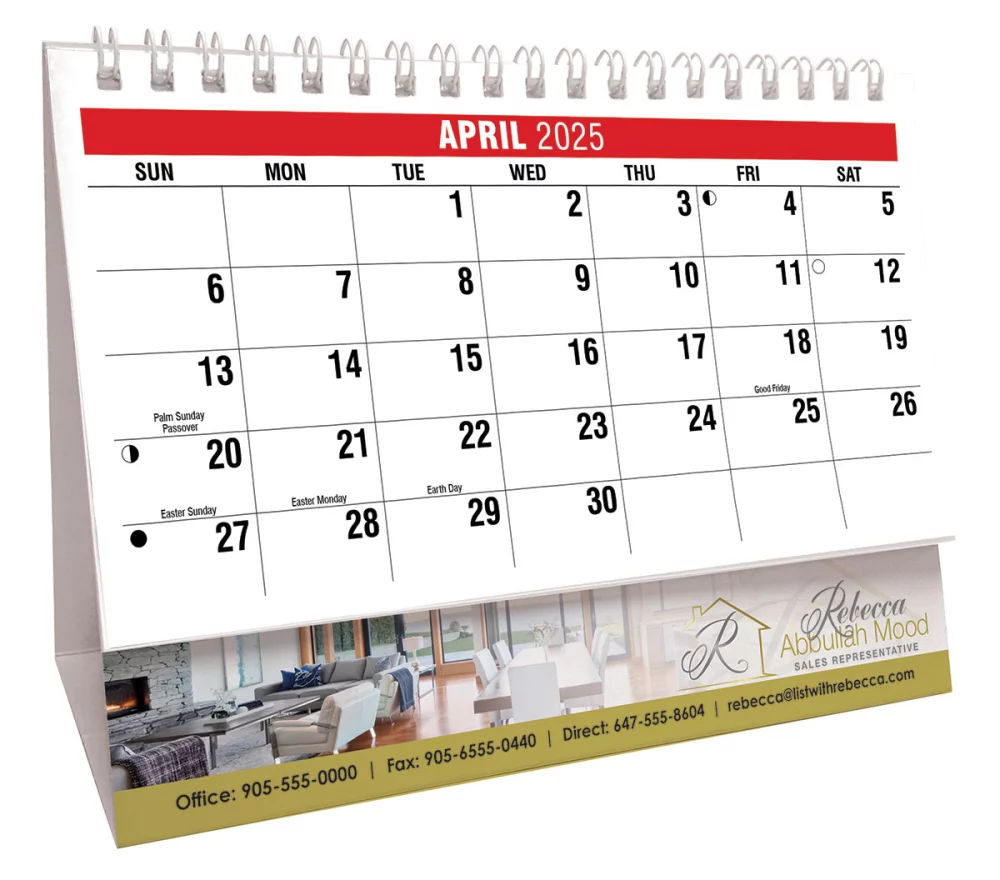 Scènes du Canada (anglais) Calendrier de bureau à chevalet