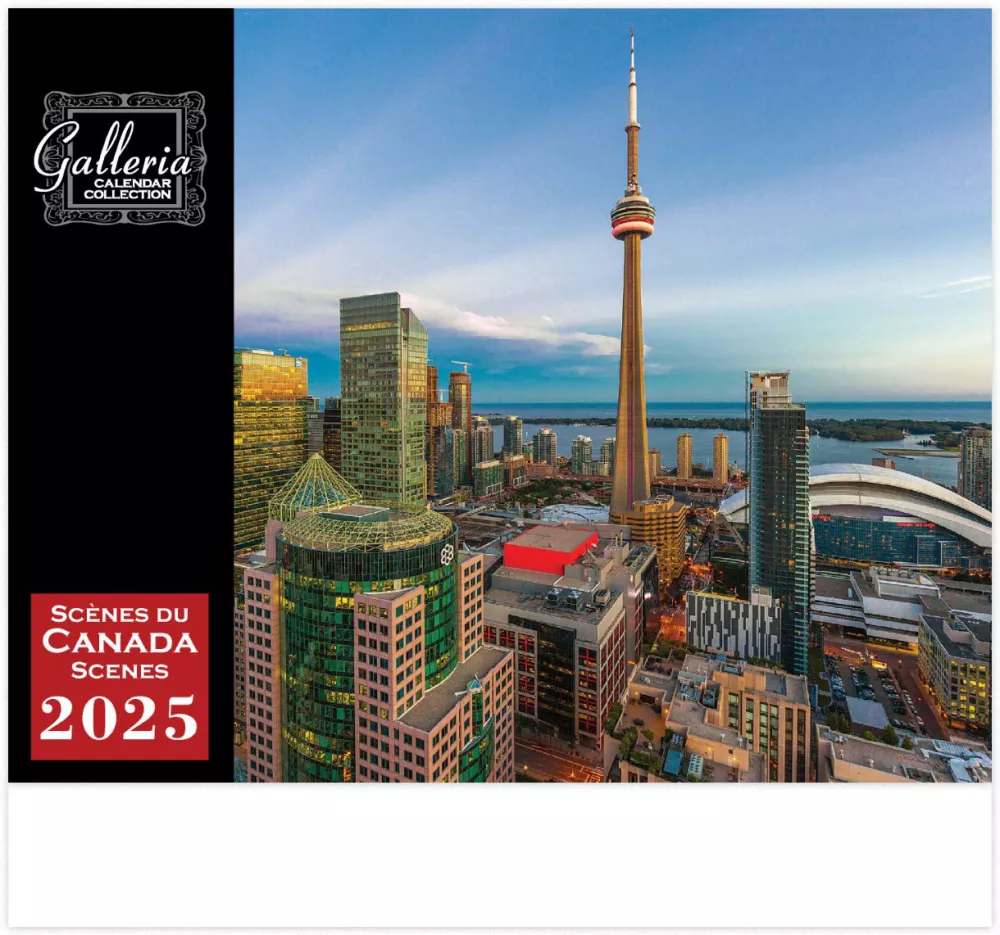 Calendrier mural Galleria 2025 Scènes du Canada (anglais/français)