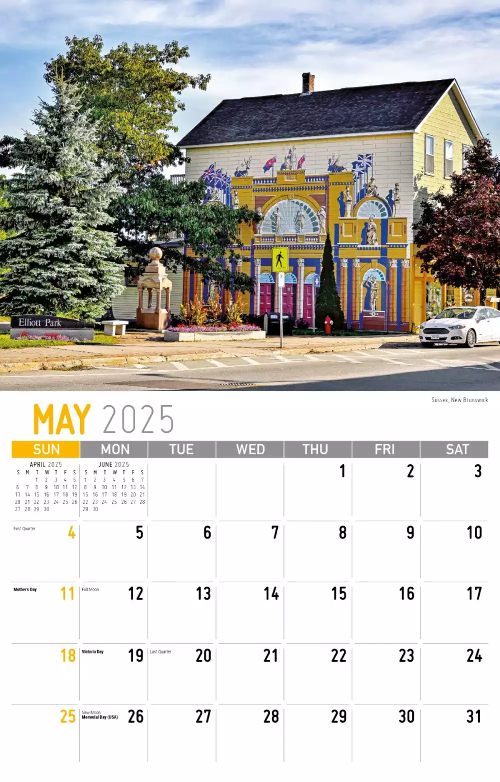 Calendrier mural Galleria 2025 Scènes du Canada atlantique