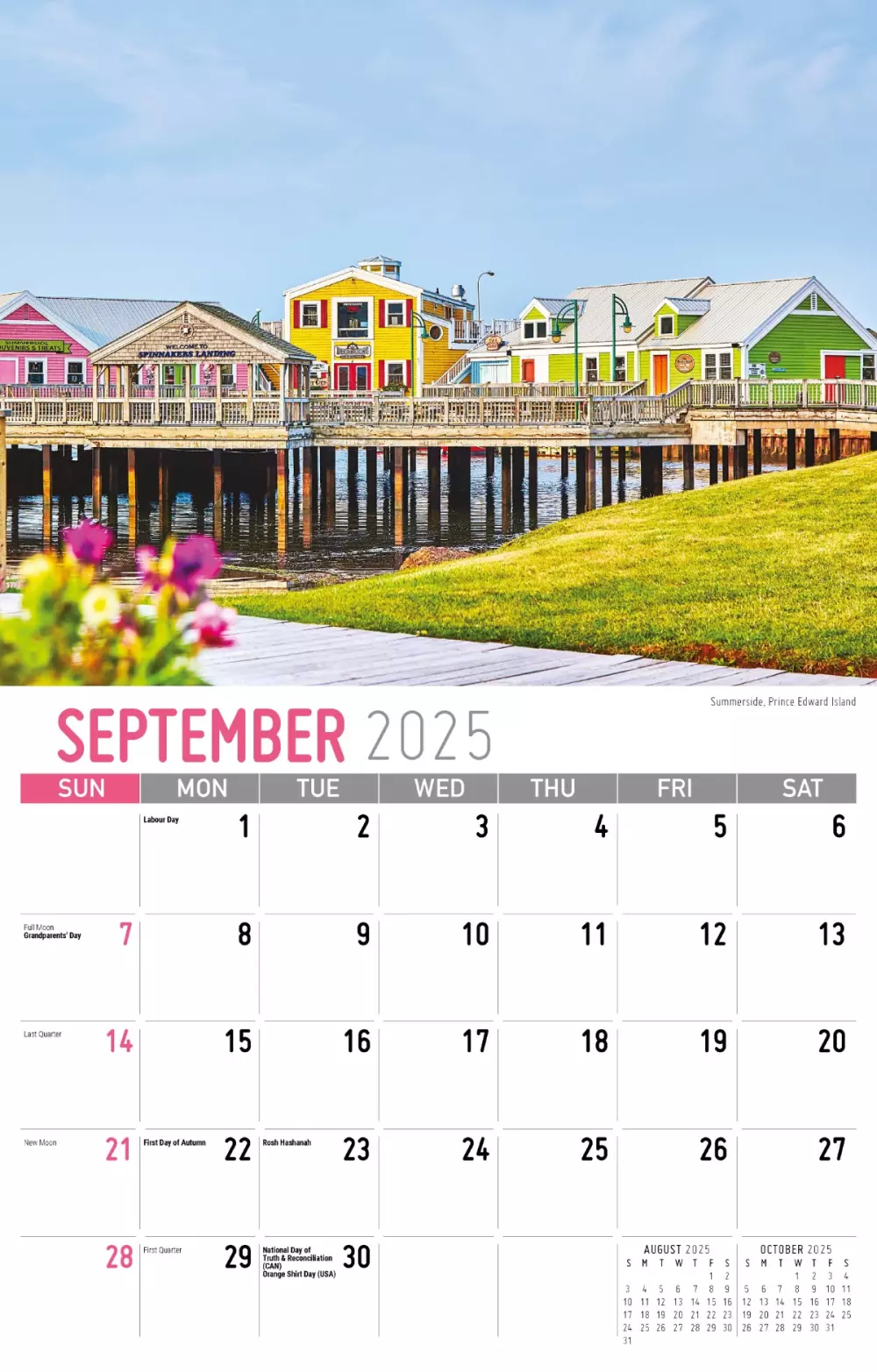 Calendrier mural Galleria 2025 Scènes du Canada atlantique