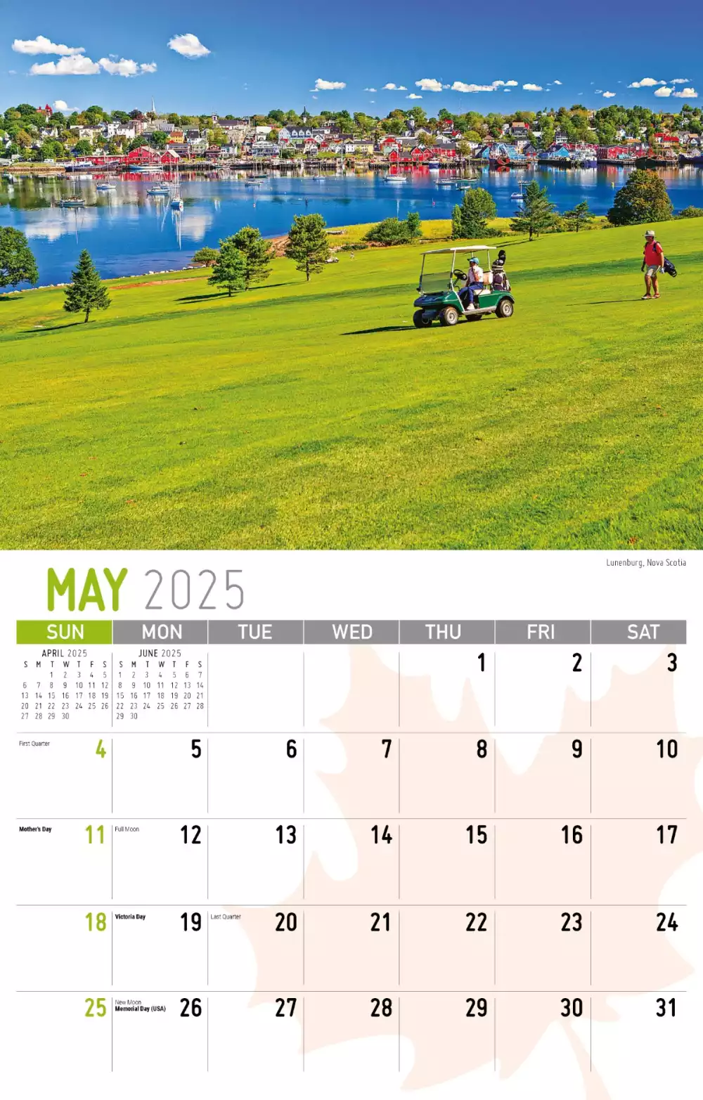 Calendrier mural Galleria 2025 Scènes du Canada (anglais)