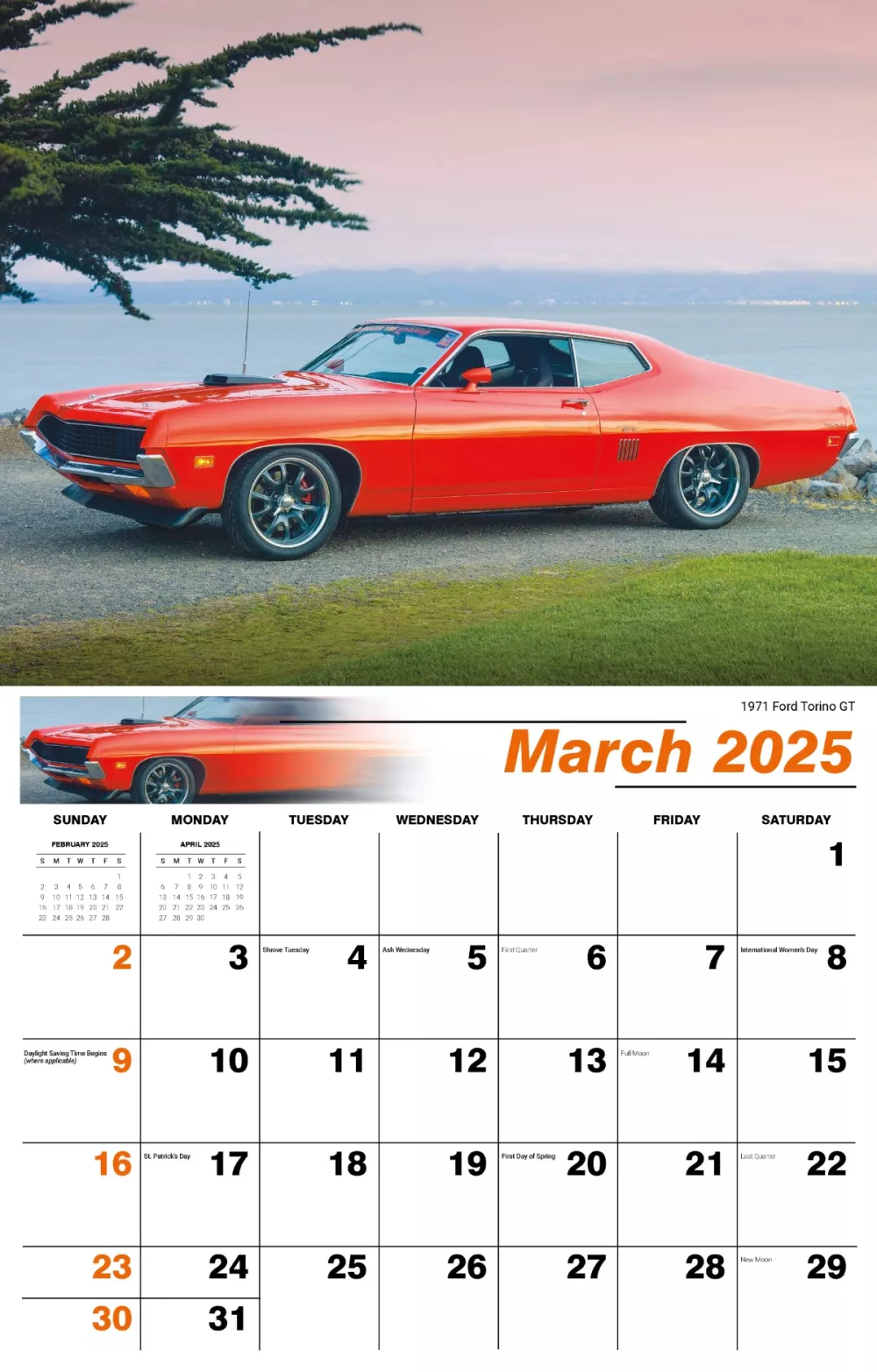 Calendrier mural Galleria 2025 Voitures Classiques