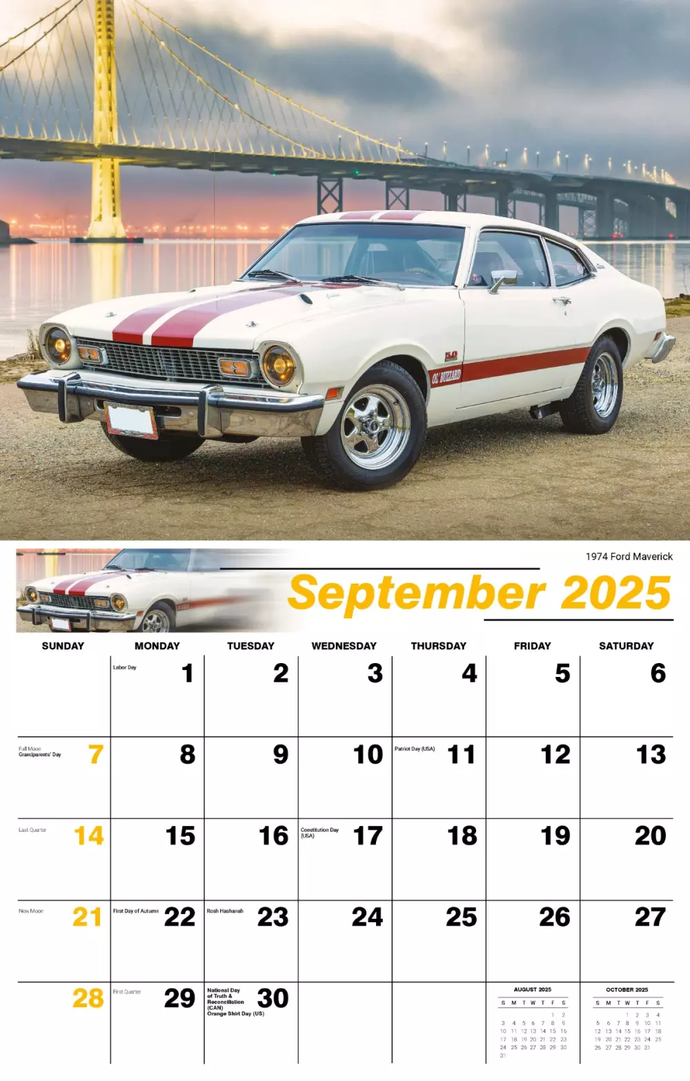 Calendrier mural Galleria 2025 Voitures Classiques