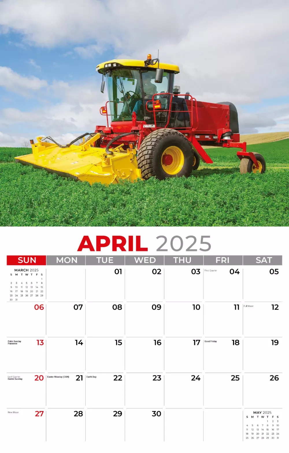 Calendrier mural Galleria 2025 Esprit campagnard