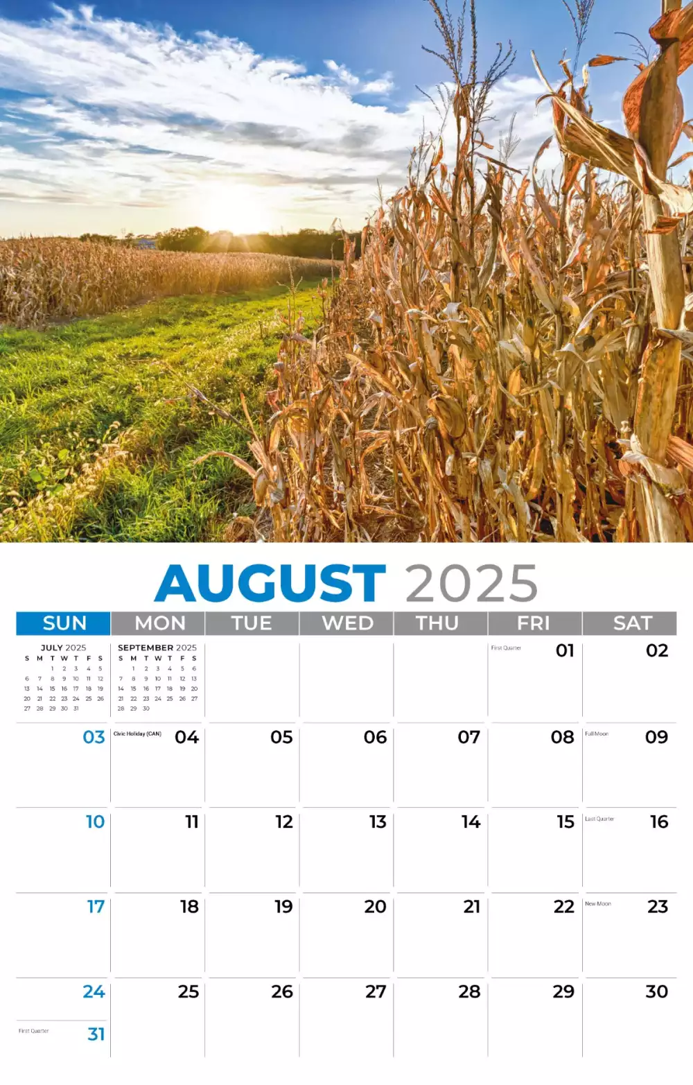 Calendrier mural Galleria 2025 Esprit campagnard