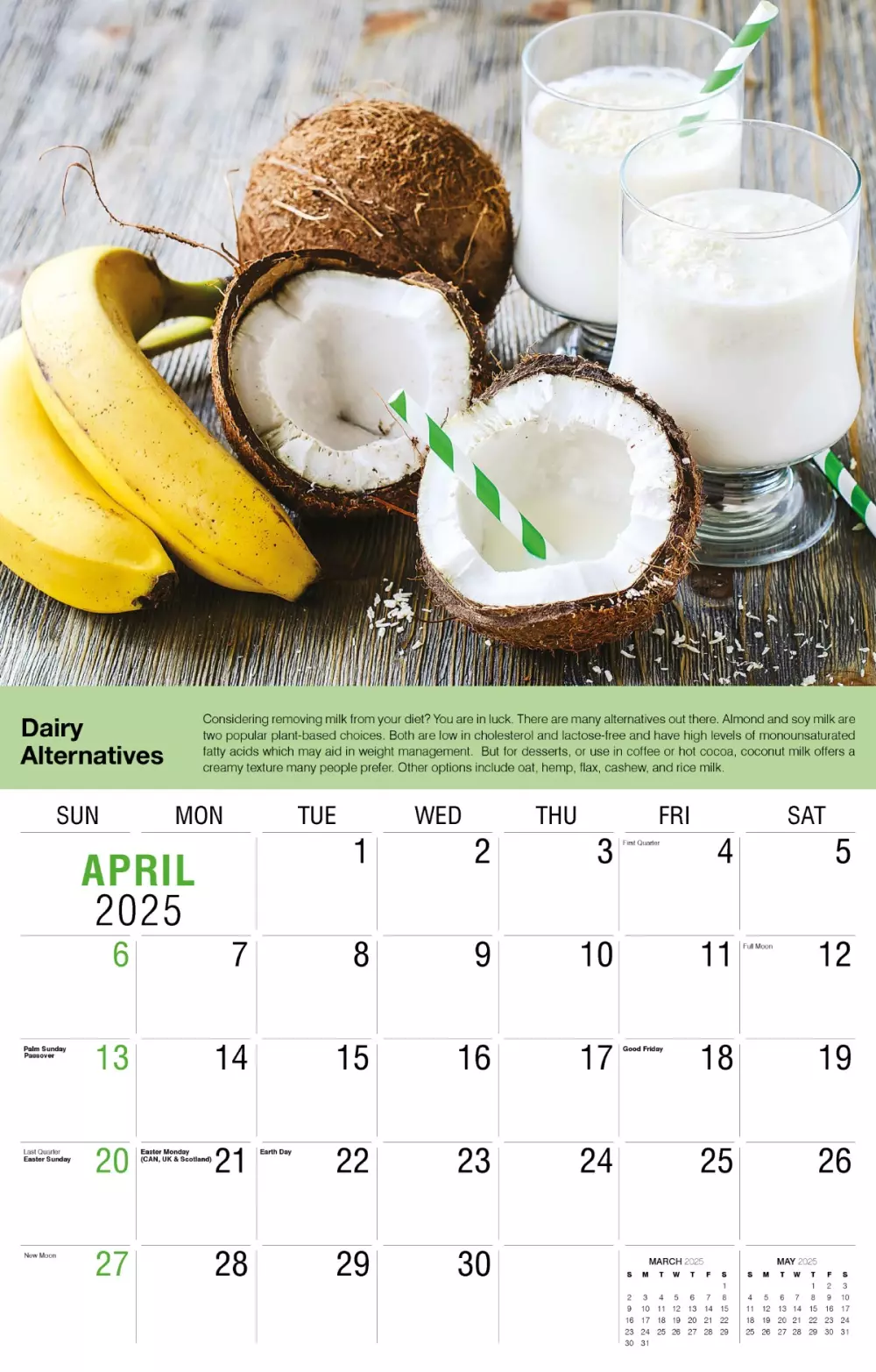 Calendrier mural Galleria 2025 Conseils de santé