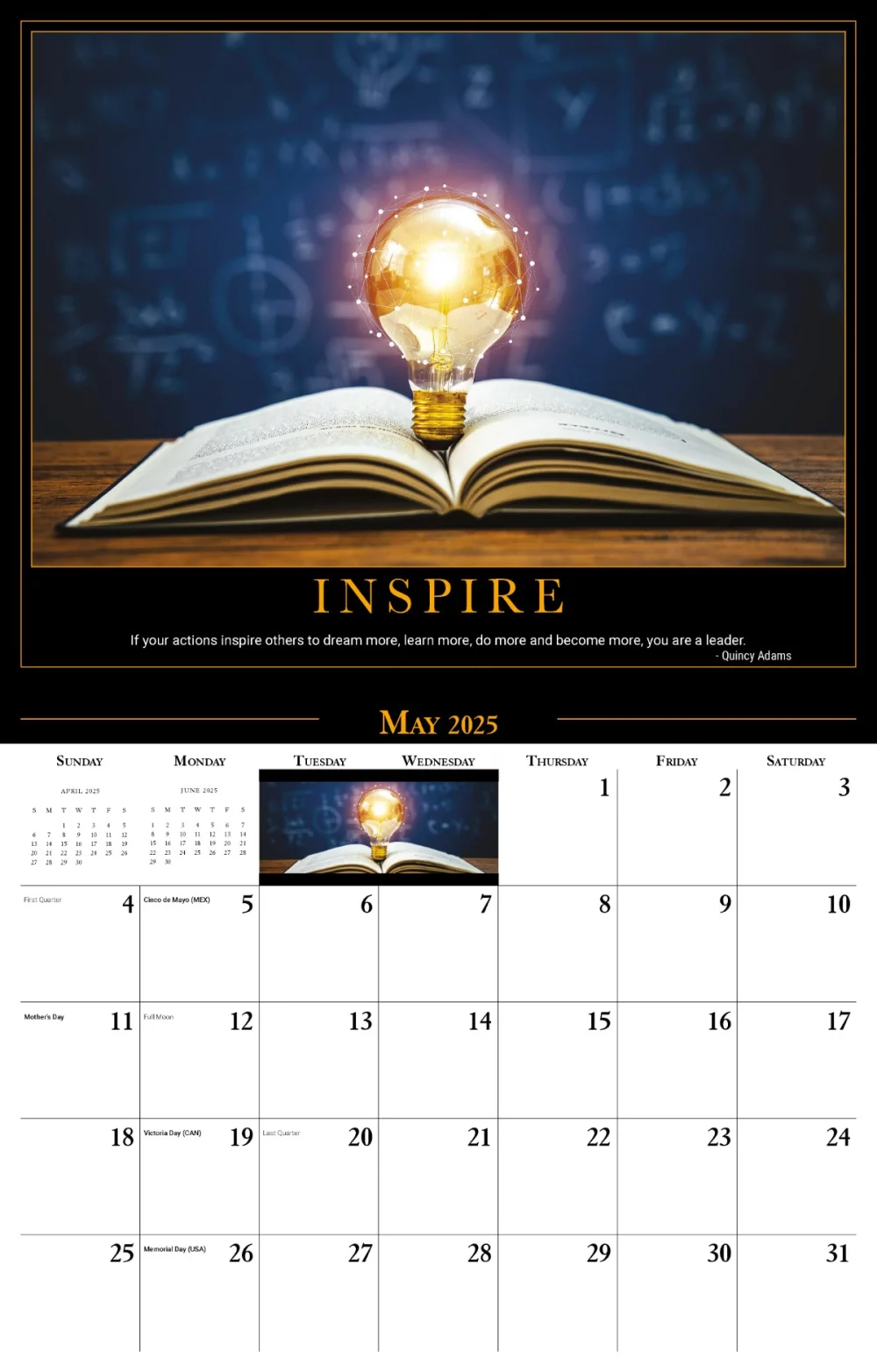 Calendrier mural Galleria 2025 Motivation