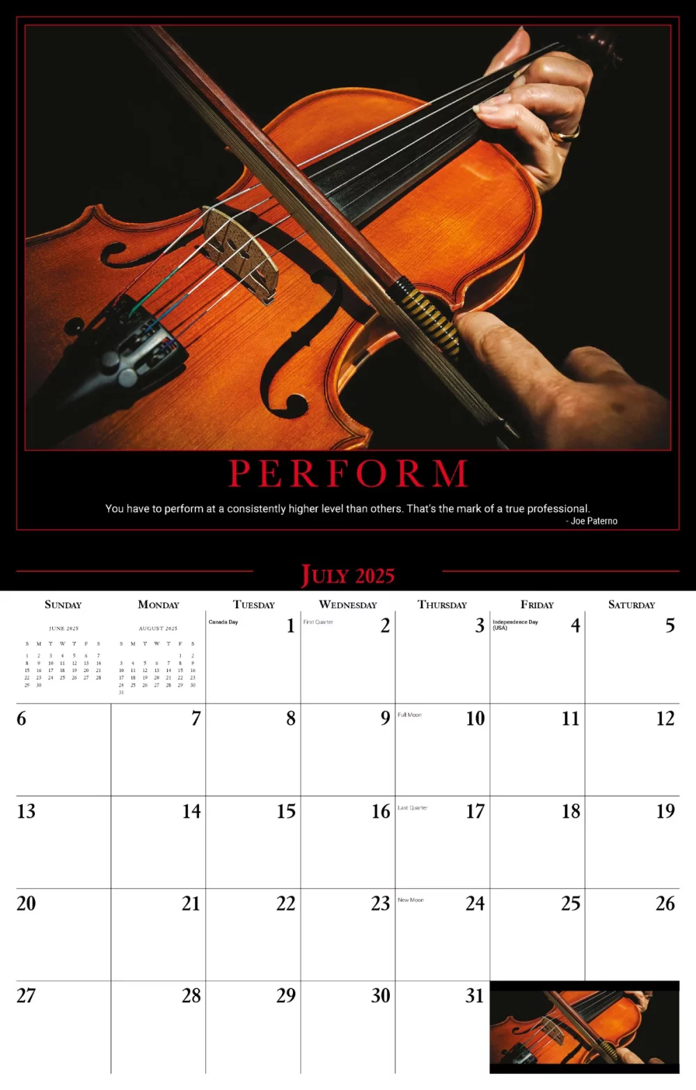 Calendrier mural Galleria 2025 Motivation