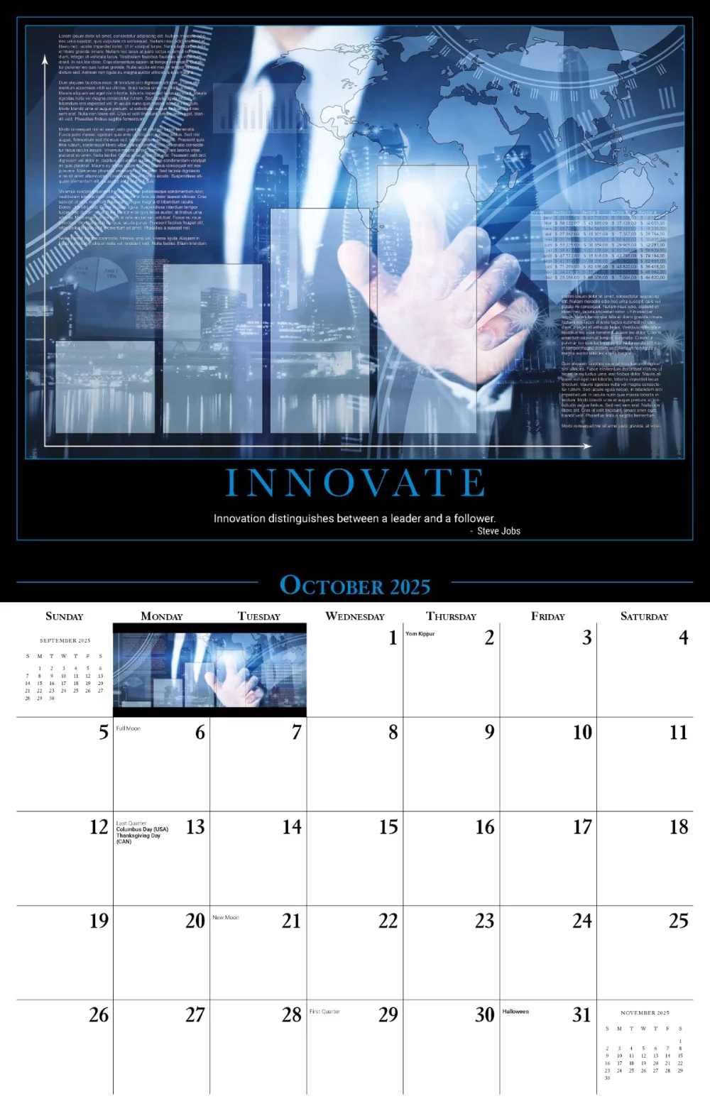 Calendrier mural Galleria 2025 Motivation