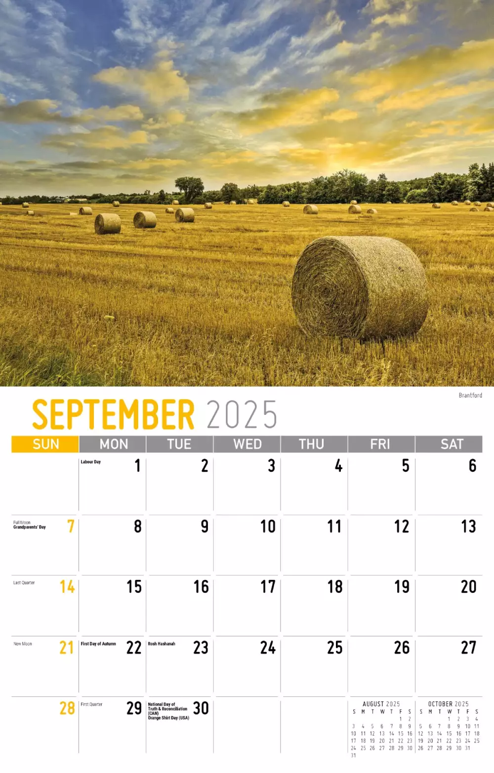 Calendrier mural Galleria 2025 Scènes de l'Ontario