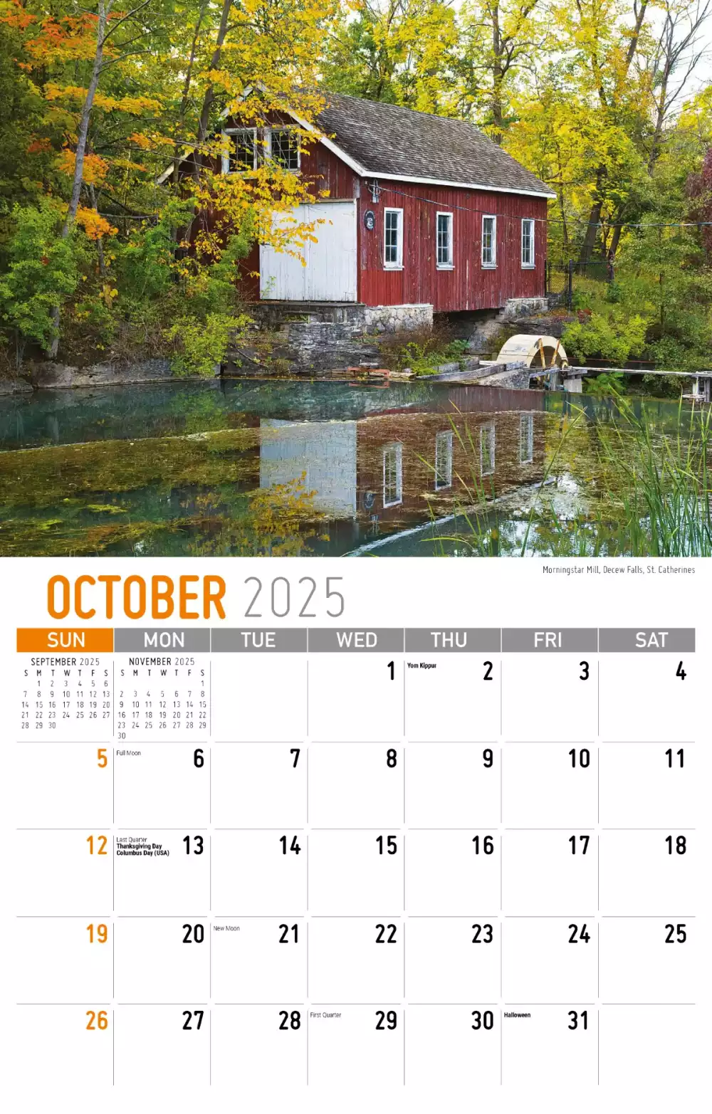 Calendrier mural Galleria 2025 Scènes de l'Ontario