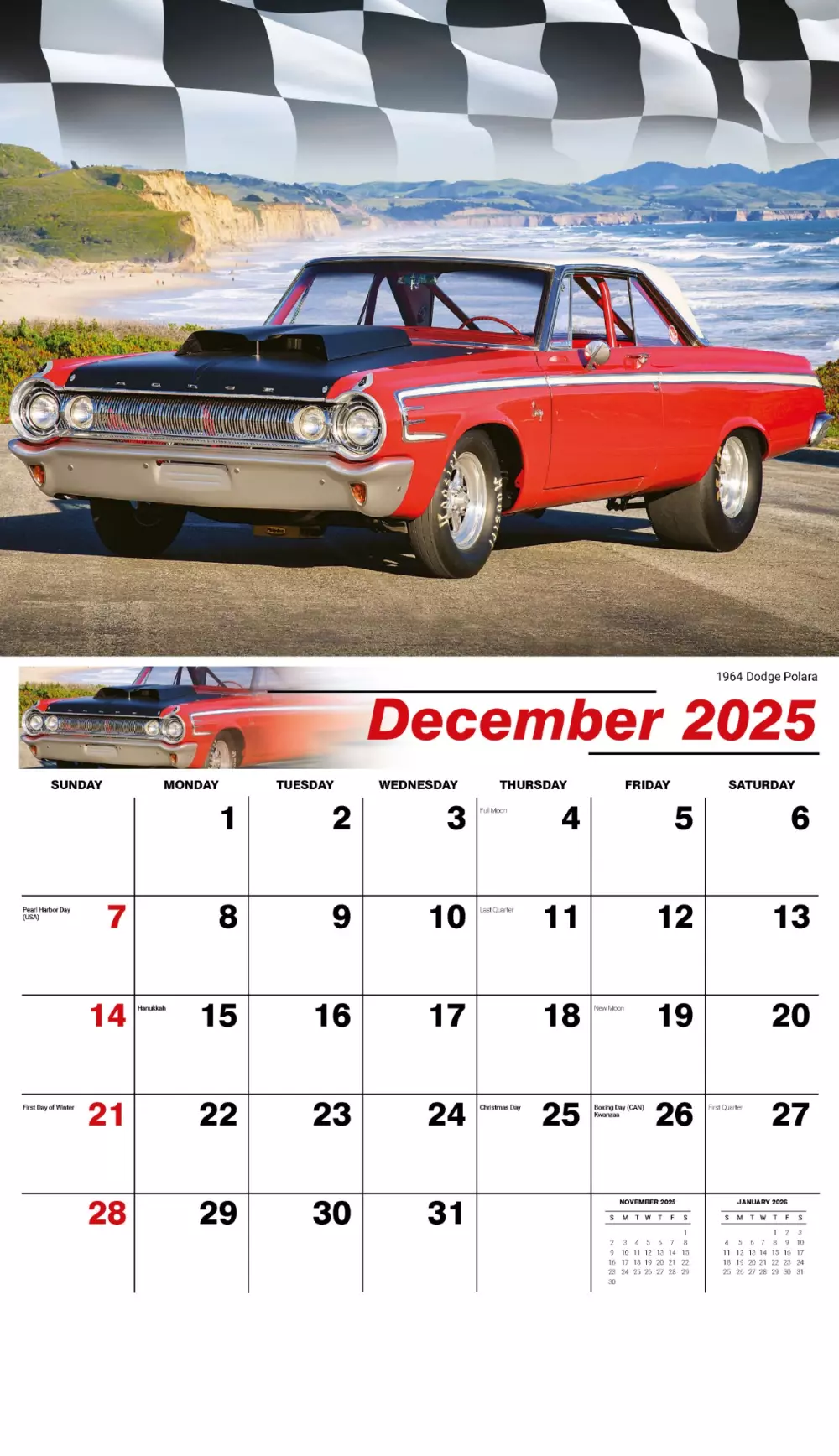 Calendrier mural Galleria 2025 Road Warriors