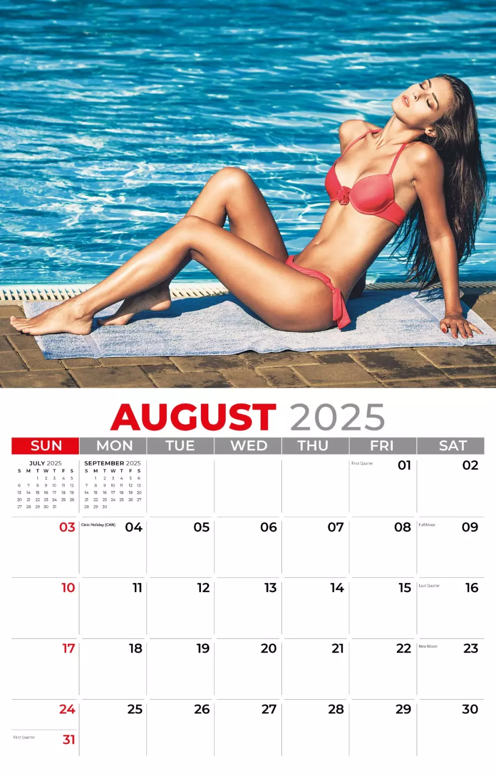 Calendrier mural Galleria 2025 Maillots de bain