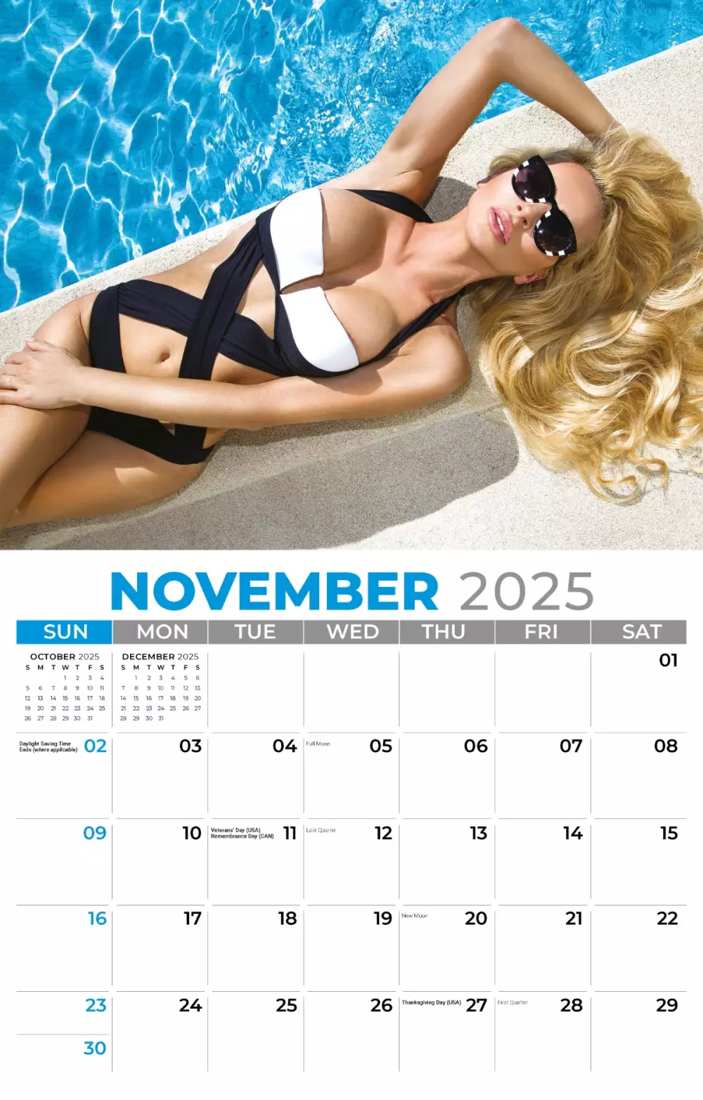 Calendrier mural Galleria 2025 Maillots de bain