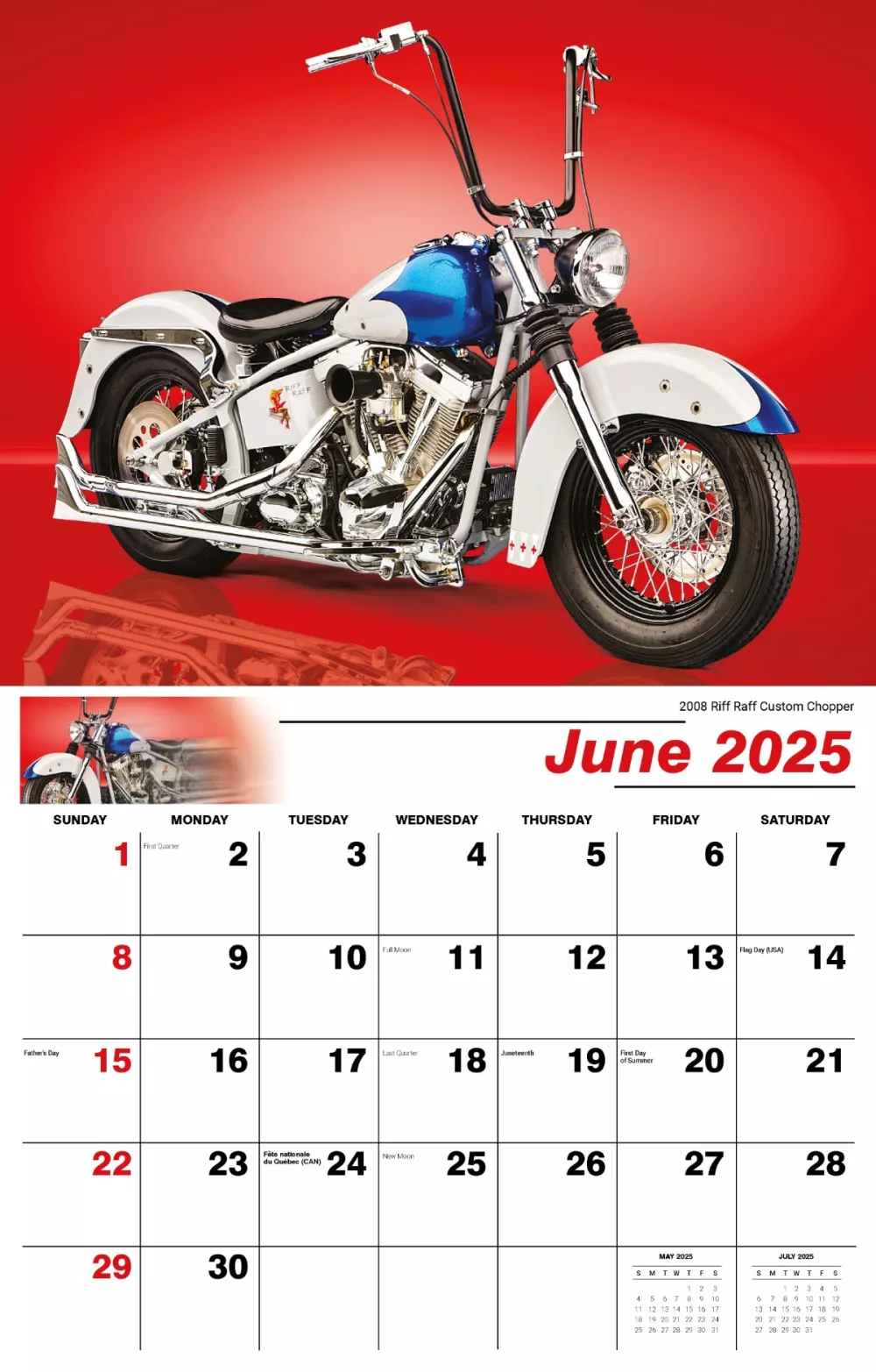 Calendrier mural Galleria 2025 Calendrier Mania Moto