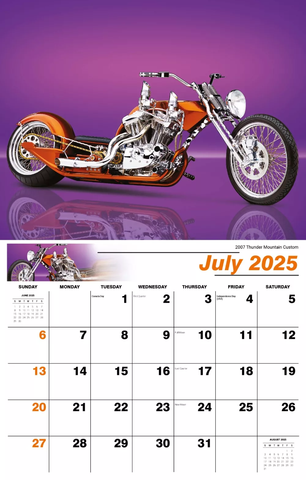 Calendrier mural Galleria 2025 Calendrier Mania Moto